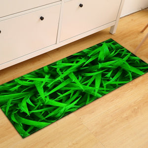 Long Kitchen Mat Flannel Floor Mat Carpet Bamboo grass Home Doormat Morden Rug Bedroom Living Room Bath Floor Mats Tatami Tapete