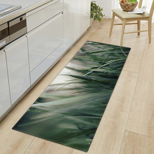 Long Kitchen Mat Flannel Floor Mat Carpet Bamboo grass Home Doormat Morden Rug Bedroom Living Room Bath Floor Mats Tatami Tapete