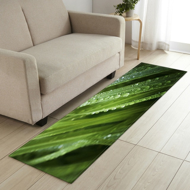 Long Kitchen Mat Flannel Floor Mat Carpet Bamboo grass Home Doormat Morden Rug Bedroom Living Room Bath Floor Mats Tatami Tapete