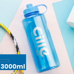 1L 2L 3L Large Capacity Sports Water Bottles Portable Plastic Outdoor Camping Picnic Bicycle Cycling Climbing Drinking Bottles