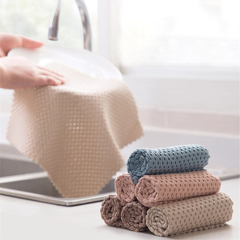 Kitchen Anti-grease wipping rags efficient Super Absorbent Microfiber Cleaning Cloth home washing dish kitchen Cleaning towel