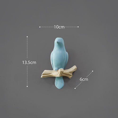 Wall Decorations Home Accessories Living Room Hanger Resin Bird hanger key kitchen Coat Clothes Towel Hooks Hat Handbag Holder