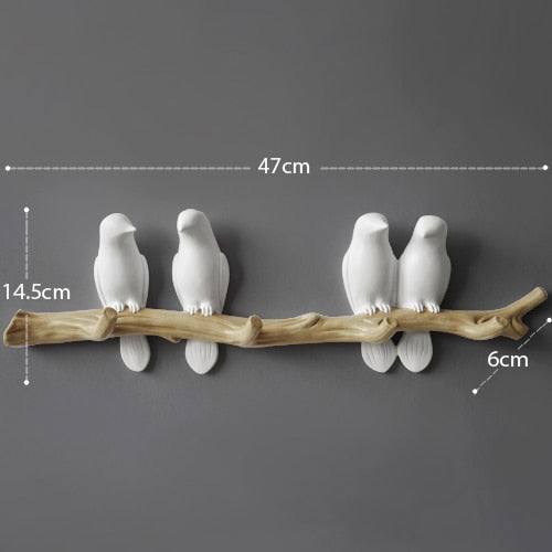 Wall Decorations Home Accessories Living Room Hanger Resin Bird hanger key kitchen Coat Clothes Towel Hooks Hat Handbag Holder