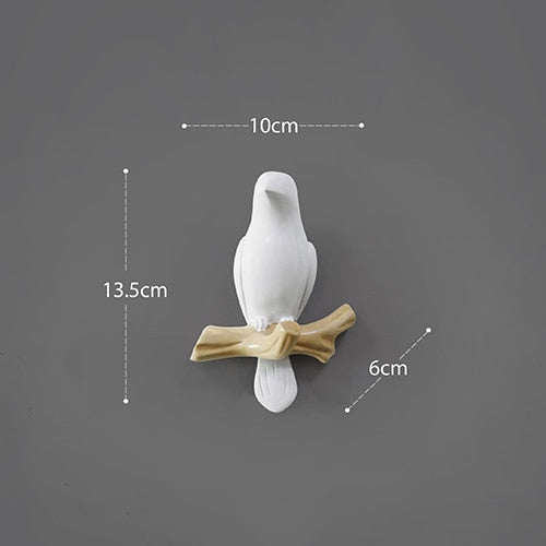 Wall Decorations Home Accessories Living Room Hanger Resin Bird hanger key kitchen Coat Clothes Towel Hooks Hat Handbag Holder