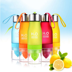 650ml H2O Lemon Juice Water Bottle Fruit Infuser Drinkware Sport Shaker Cute Water Drinking Bottles BPA Free Tomato Waterbottle