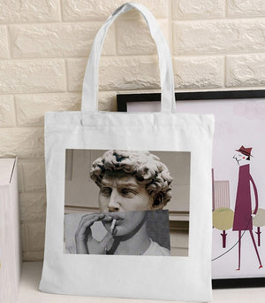 Van Gogh Shopping Bag Graphic Tote Harajuku Shopper Bag Women Canvas Shoulder Bag Female Ulzzang Funny Eco Large-capacity