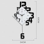 Swing Wall Clock Modern Design Nordic Style Living Room Wall Clocks Home Decor Modern Creative Bedroom Silent Wall Clock