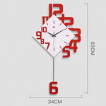 Swing Wall Clock Modern Design Nordic Style Living Room Wall Clocks Home Decor Modern Creative Bedroom Silent Wall Clock