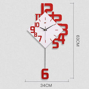 Swing Wall Clock Modern Design Nordic Style Living Room Wall Clocks Home Decor Modern Creative Bedroom Silent Wall Clock