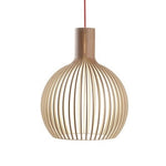 Modern Black Wood Birdcage E27 bulb Pendant light norbic home deco bamboo weaving wooden Pendant lamp