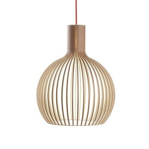 Modern Black Wood Birdcage E27 bulb Pendant light norbic home deco bamboo weaving wooden Pendant lamp